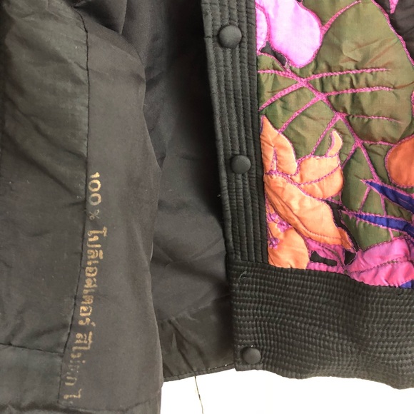 *SALE* Vintage Floral Print Silk Jacket - Picture 3 of 6